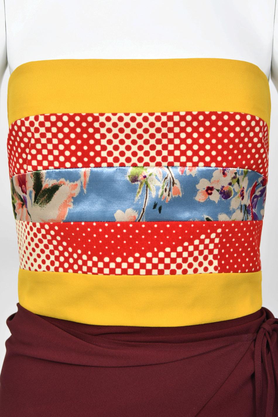 Robe bustier en soie graphique « Sex and the City » Jean Paul Gaultier Cyberbaba, 1996 5