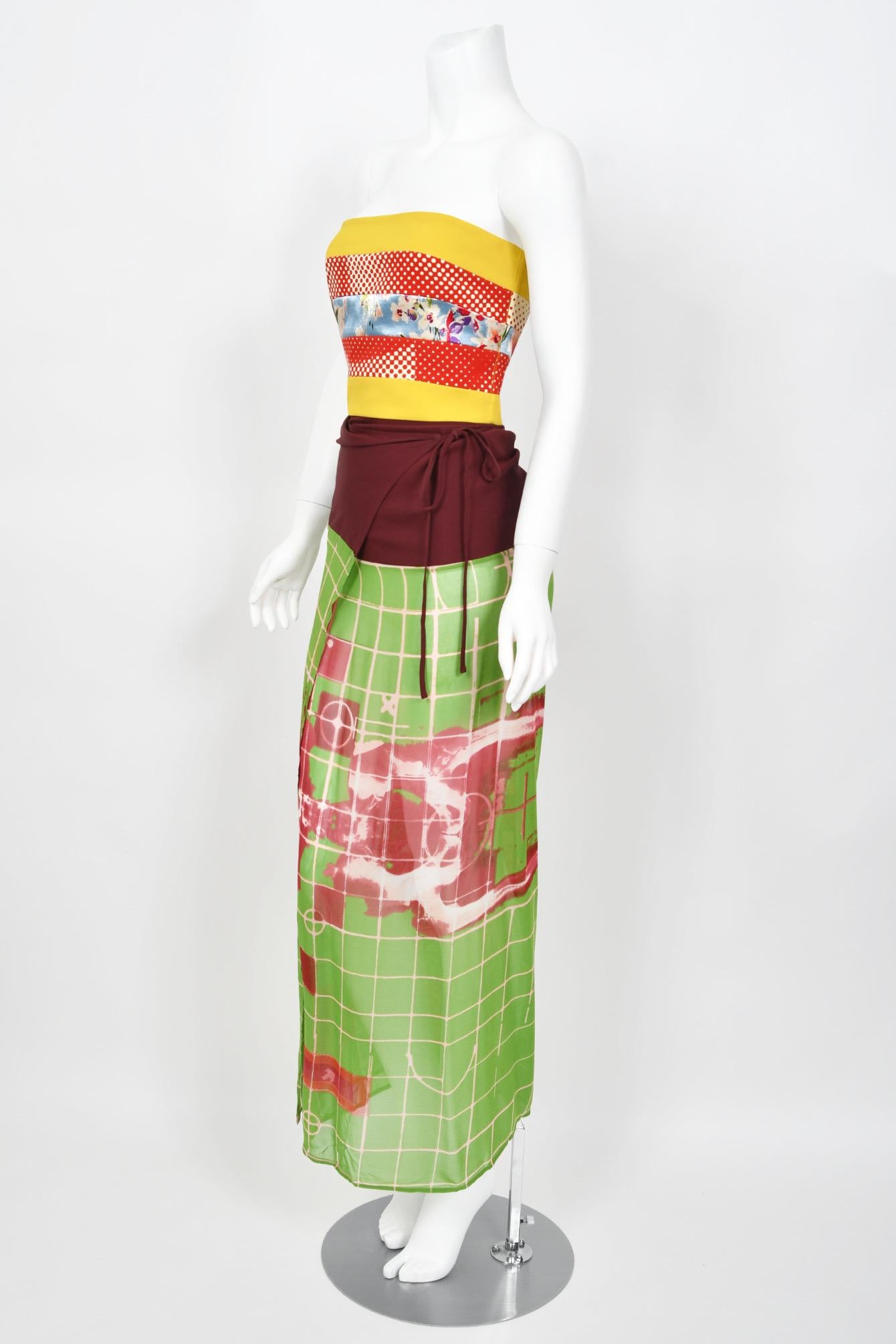 Robe bustier en soie graphique « Sex and the City » Jean Paul Gaultier Cyberbaba, 1996 8
