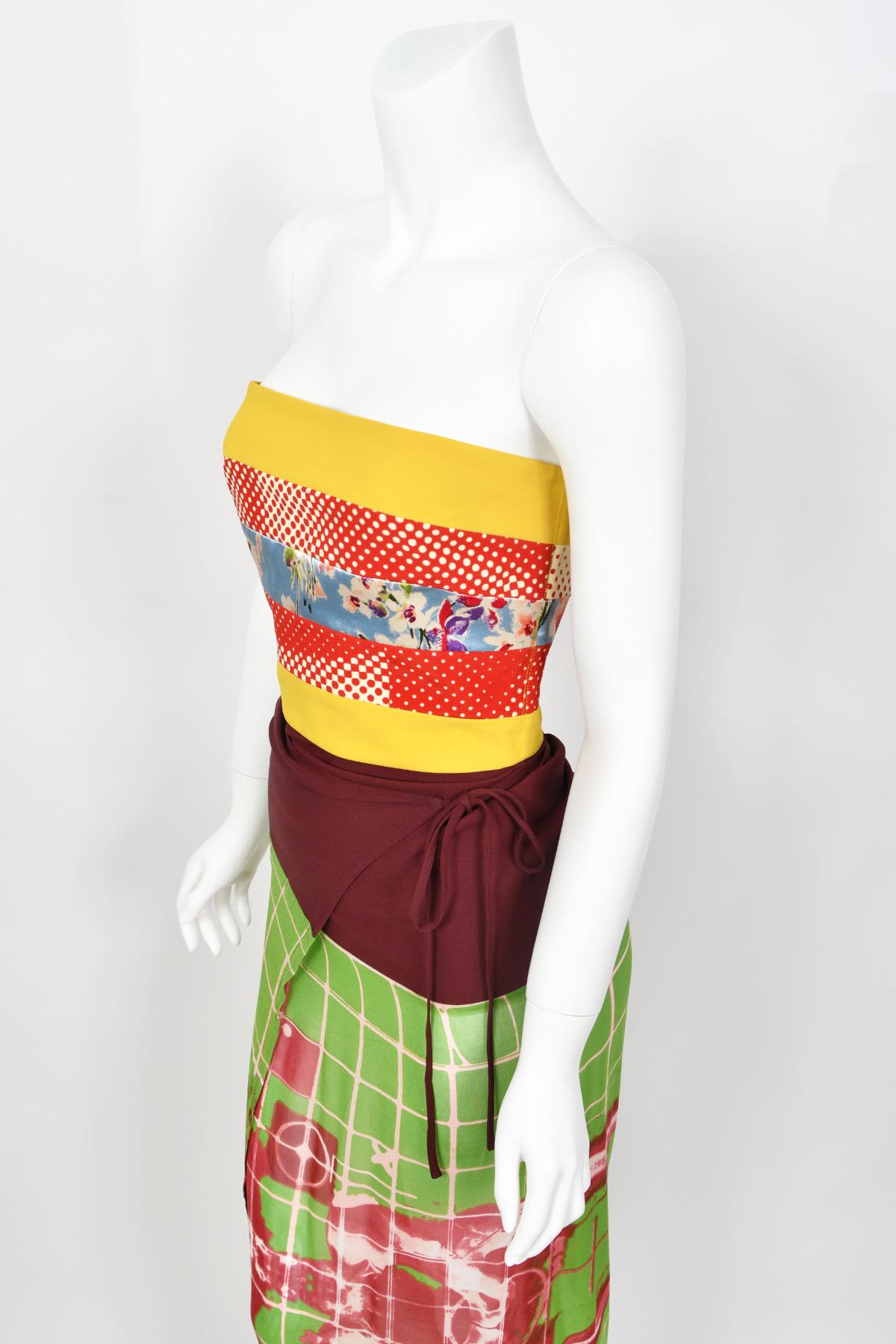 Robe bustier en soie graphique « Sex and the City » Jean Paul Gaultier Cyberbaba, 1996 9