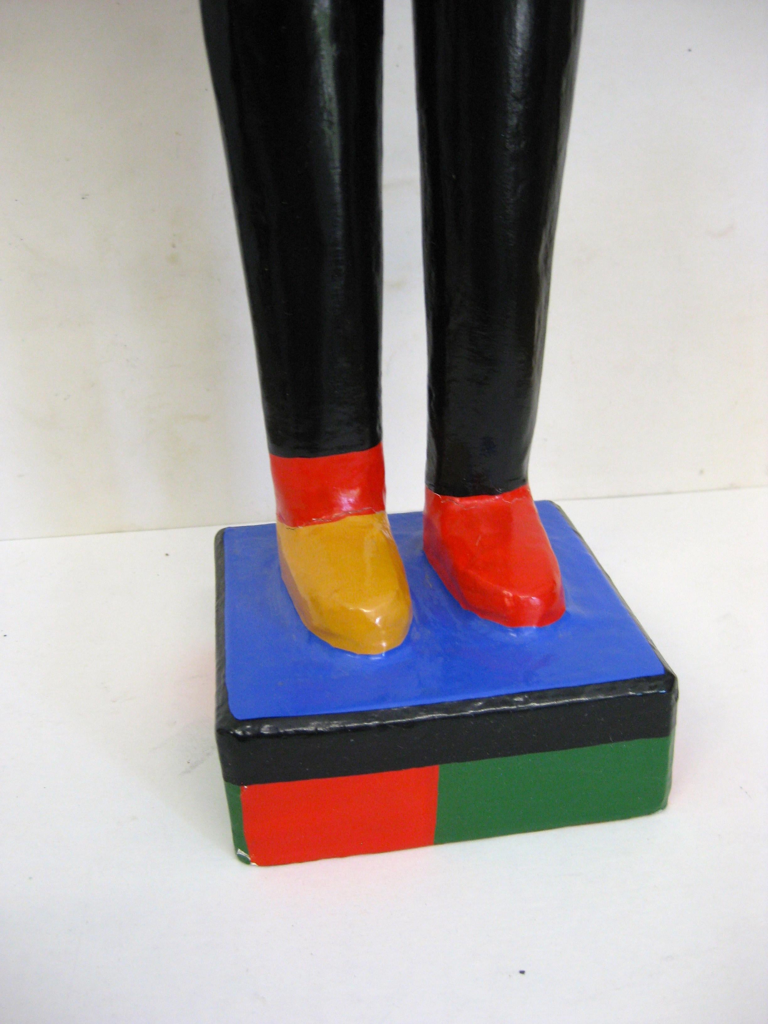 1996 Kazimir Malevich Guggenheim Museum Papier Mache Figural Sculpture SRFG Bon état - En vente à San Diego, CA