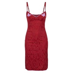 1996 Lolita Lempicka Rotes Schmetterlings-Dessous-Slipkleid