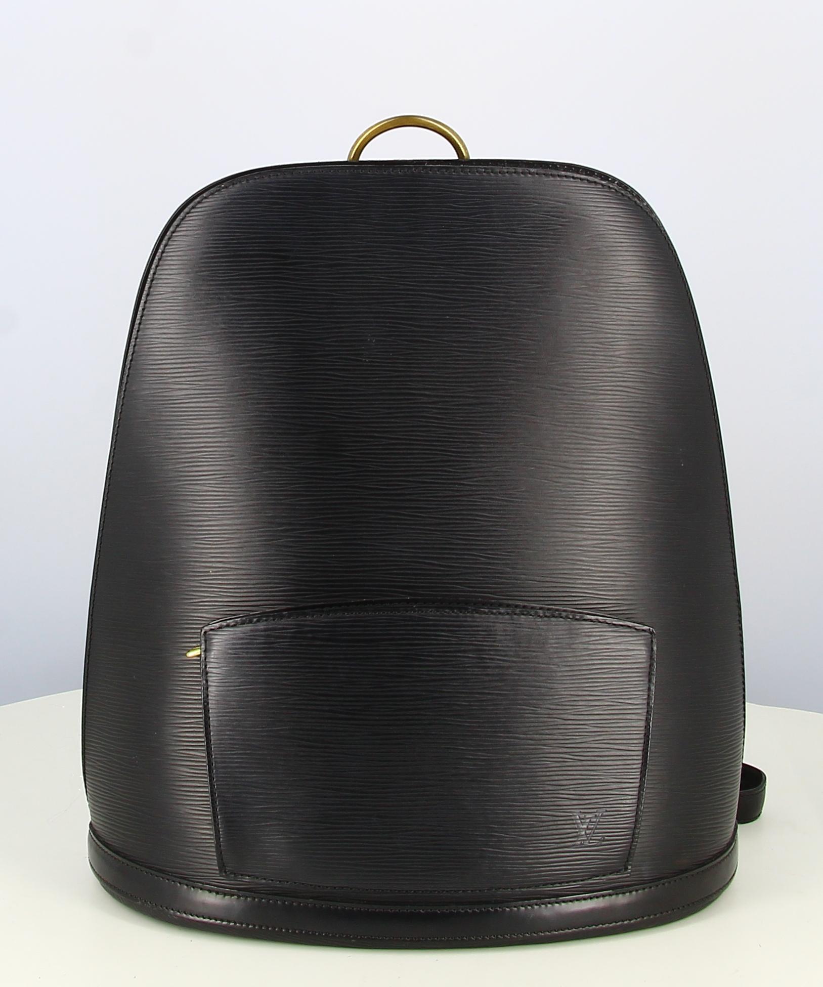 1996 Louis Vuitton Gobelins Backpack Leather Epi Black In Good Condition In PARIS, FR