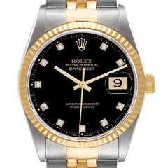 1996 Men's Rolex 36mm DateJust Two Tone 18K Gold/ Stainless Steel Watch (Unworn)