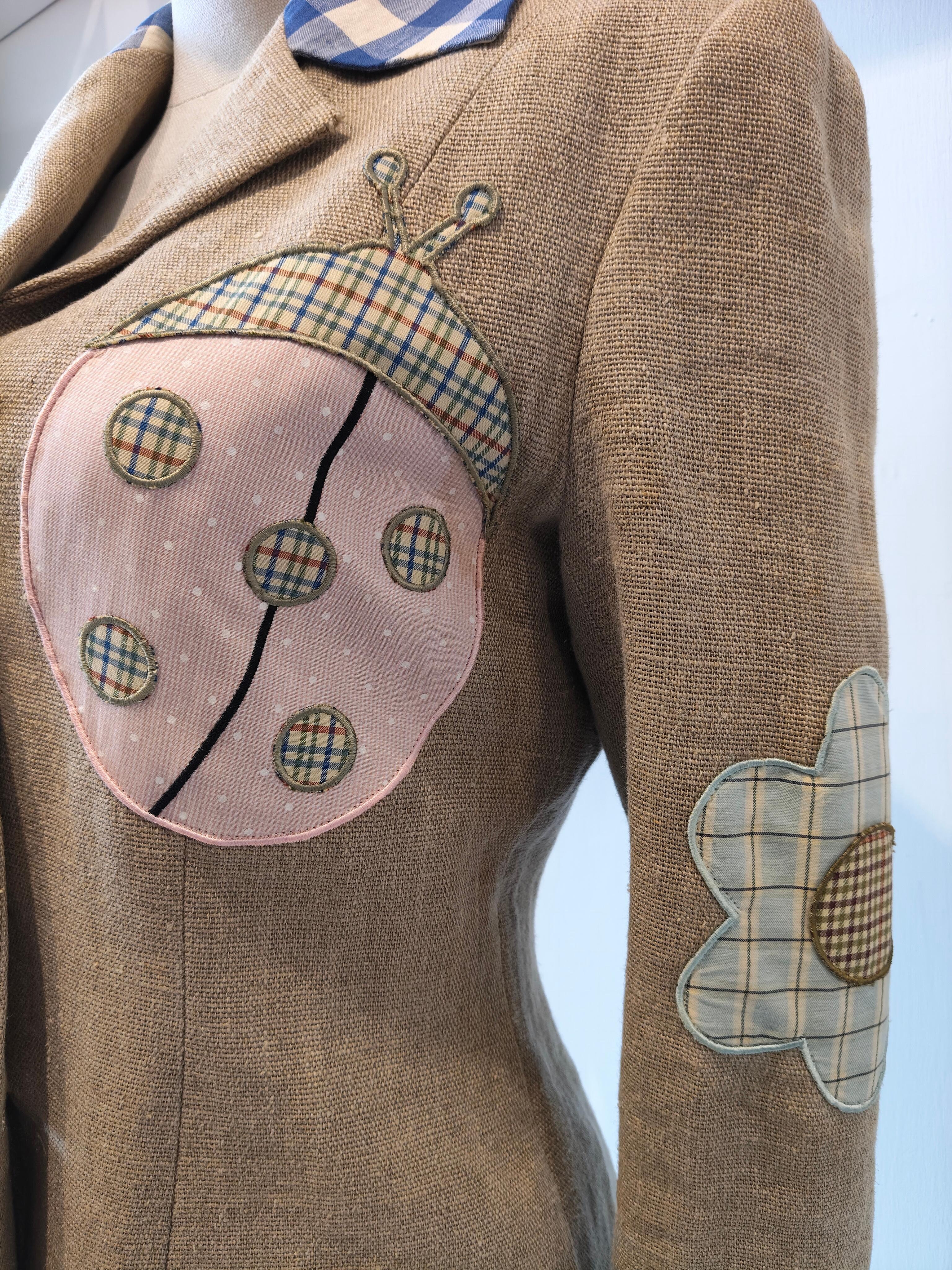 1996 Moschino Cheap and Chic Leinenblazer im Zustand „Hervorragend“ im Angebot in Capri, IT