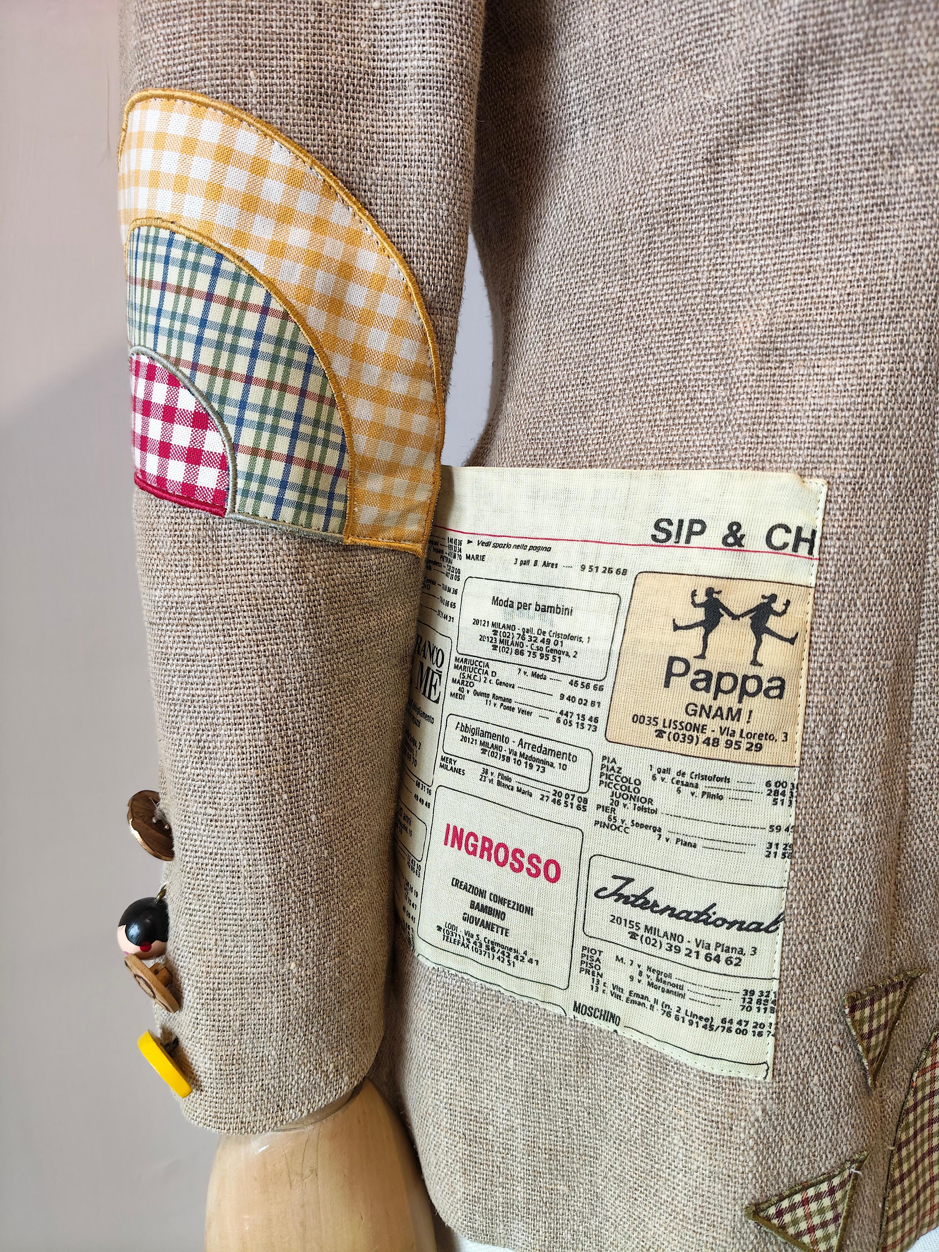 1996 Moschino Cheap and Chic Leinenblazer im Angebot 2