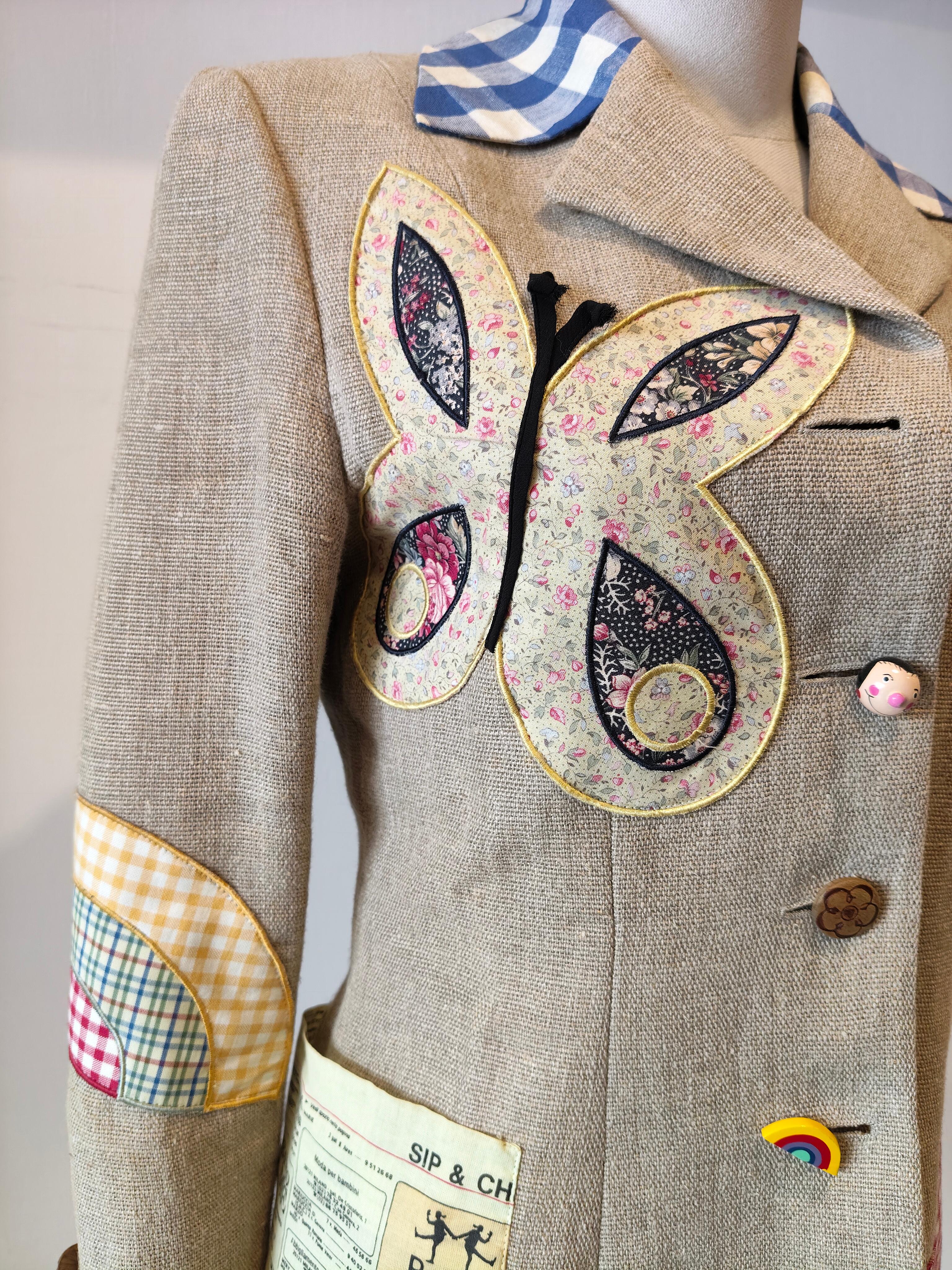 1996 Moschino Cheap and Chic Leinenblazer im Angebot 3