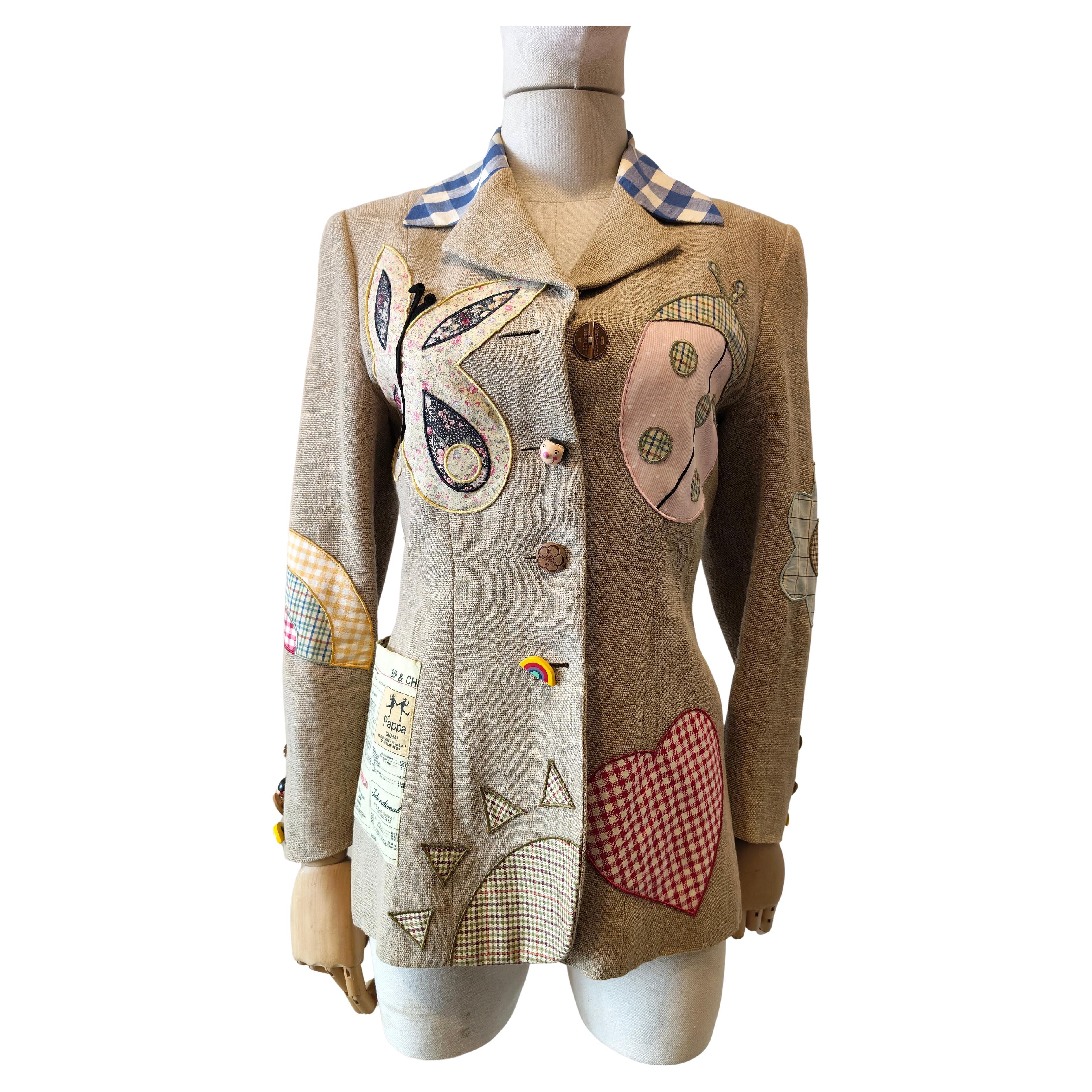 1996 Moschino Cheap and Chic Linen blazer