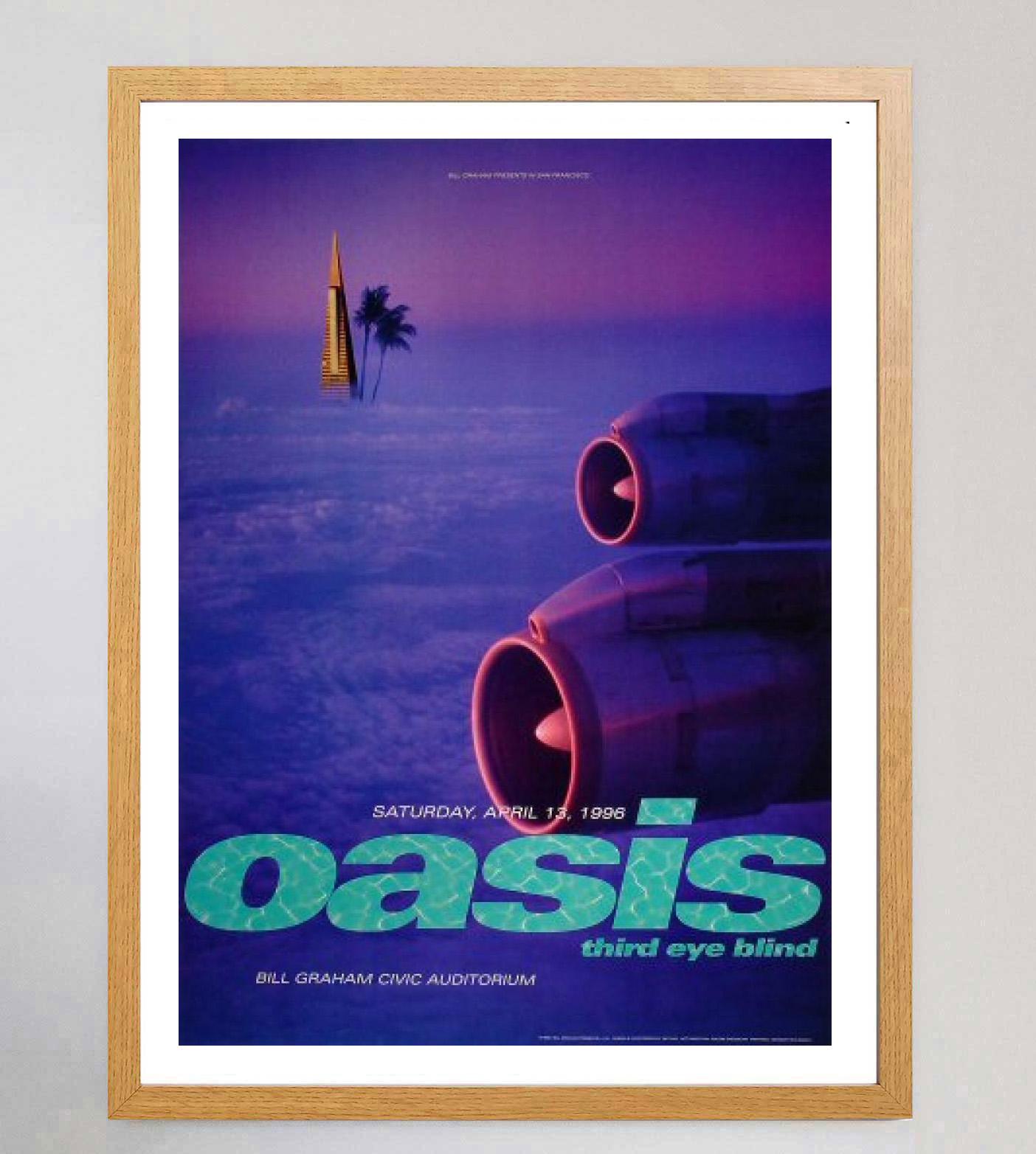 Original-Vintage-Poster Oasis – San Francisco, 1996 im Zustand „Gut“ im Angebot in Winchester, GB