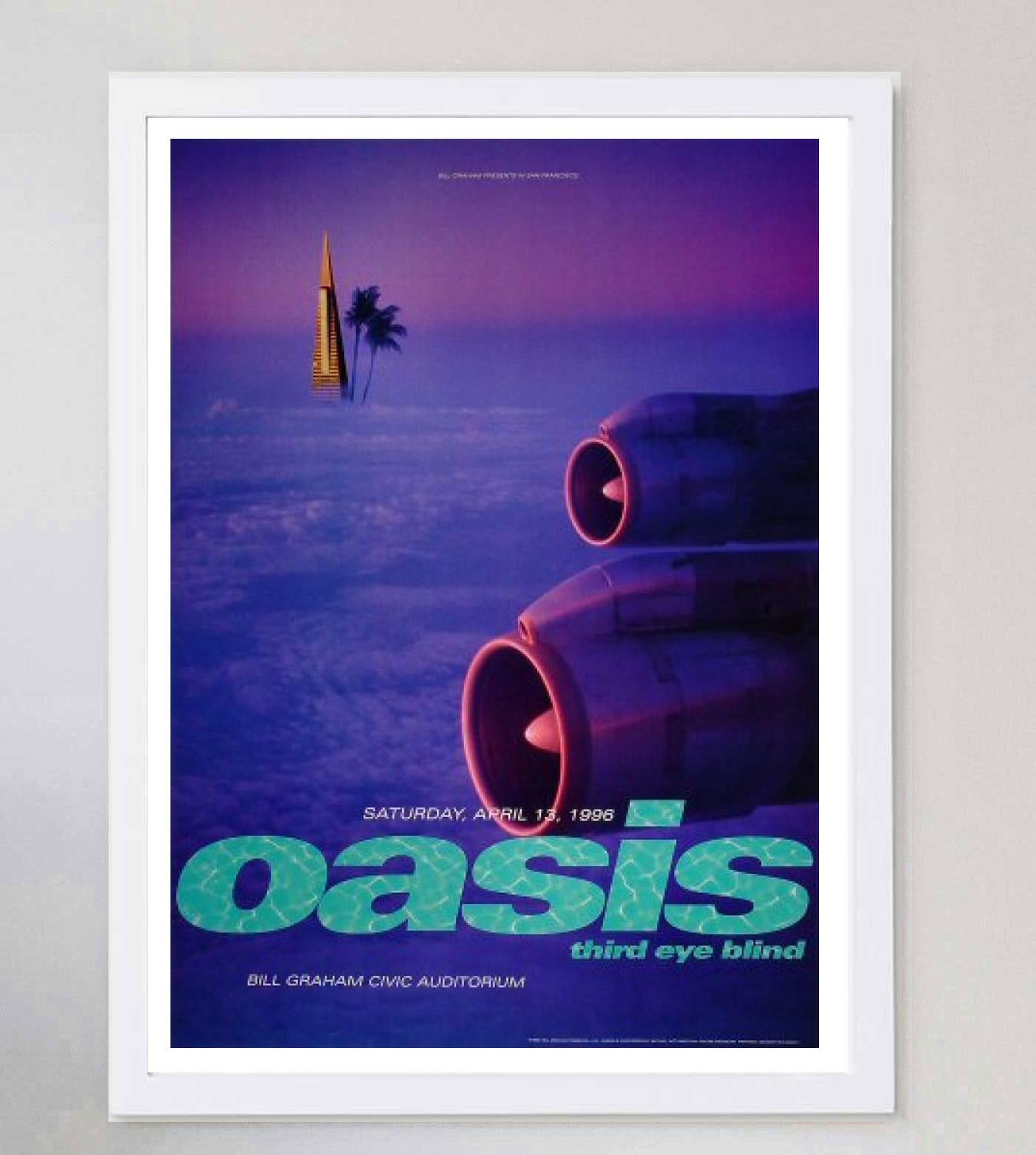 Original-Vintage-Poster Oasis – San Francisco, 1996 (Ende des 20. Jahrhunderts) im Angebot
