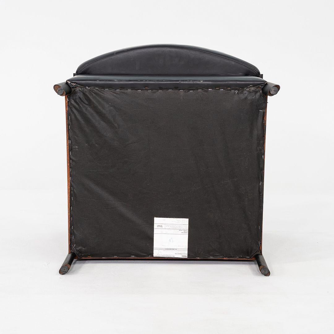 1996 Paire de fauteuils club de Metropolitan Furniture en cuir et cerisier en vente 2