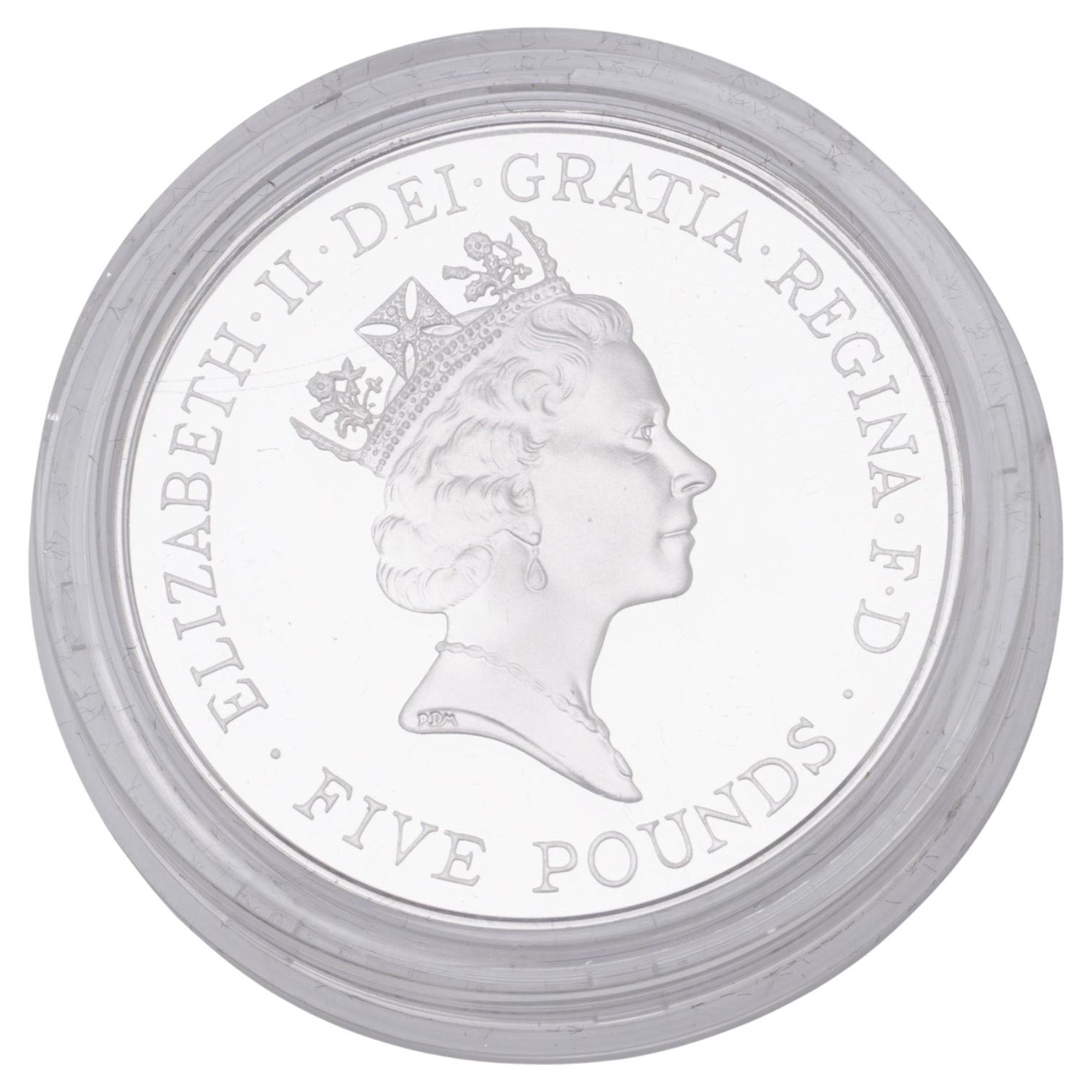 1996 Queen Elizabeth II 70th Birthday £5 Silver Proof Crown – Royal Mint Box For Sale