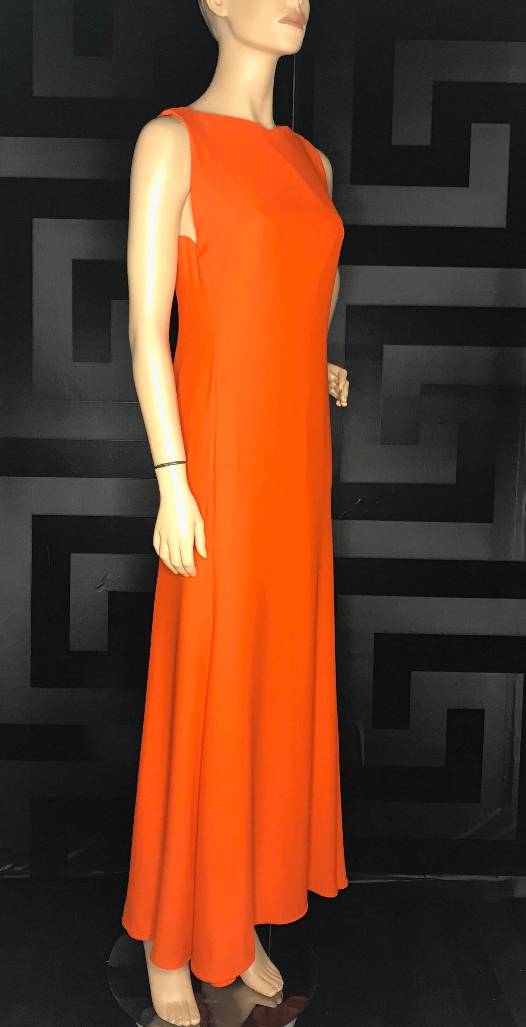 1996 RARE VINTAGE GIANNI VERSACE LONG DRESS as seen on PRINCESS DIANA In Excellent Condition In Montgomery, TX