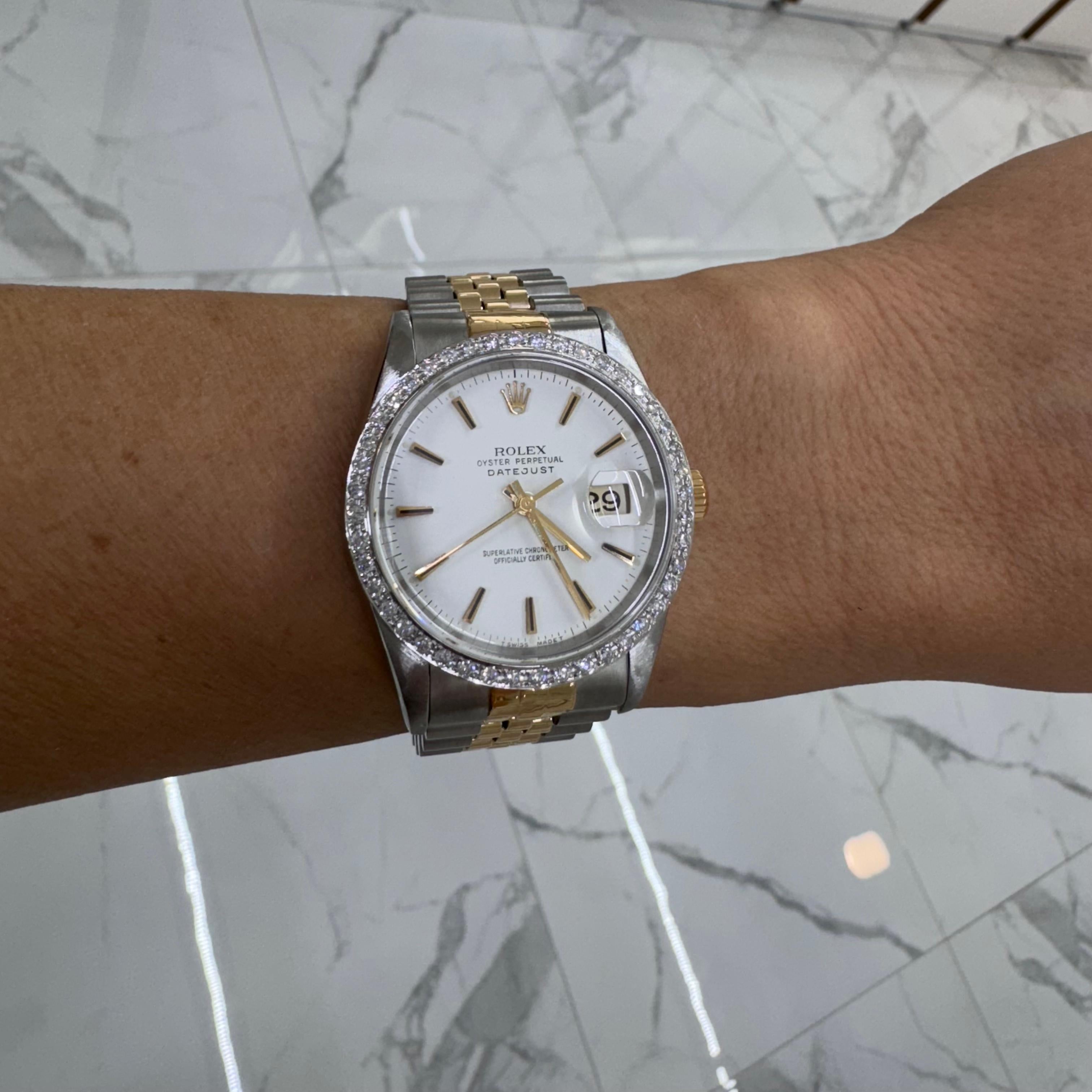 1996 Rolex Datejust 36MM 16233 Diamond Bezel Yellow Gold & Stainless Steel Watch 5