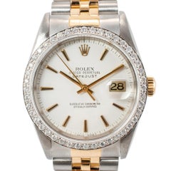 1996 Rolex Datejust 36MM 16233 Diamond Bezel Yellow Gold & Stainless Steel Watch