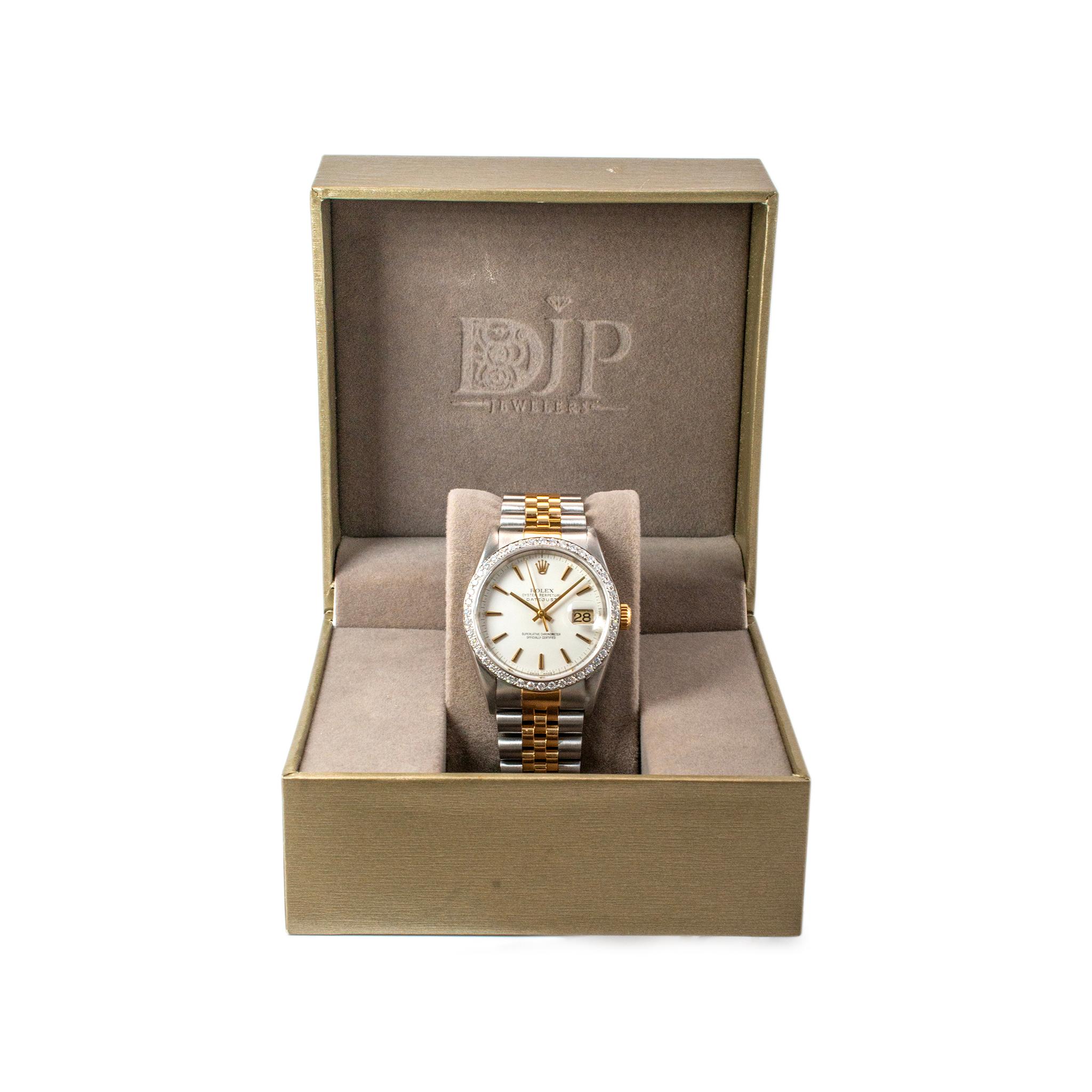 1996 Rolex Datejust 36MM 16233 Diamond Bezel Yellow Gold & Stainless Steel Watch 4