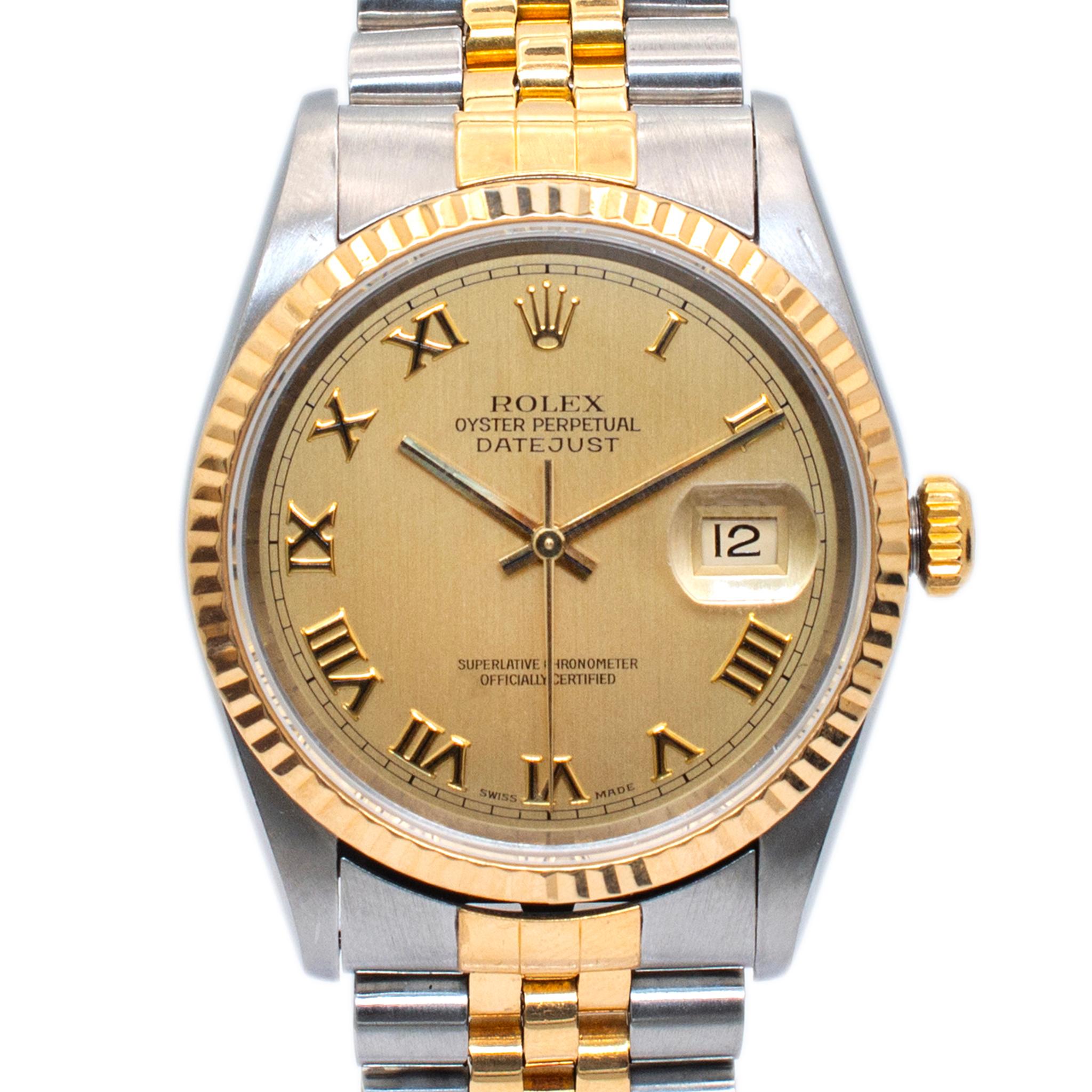 Brand: Rolex

Gender: Unisex

Metal Type: Stainless Steel

Diameter:  36.00 mm

Weight: 97.54 grams

One stainless steel, ROLEX Swiss-made watch with original box. The 