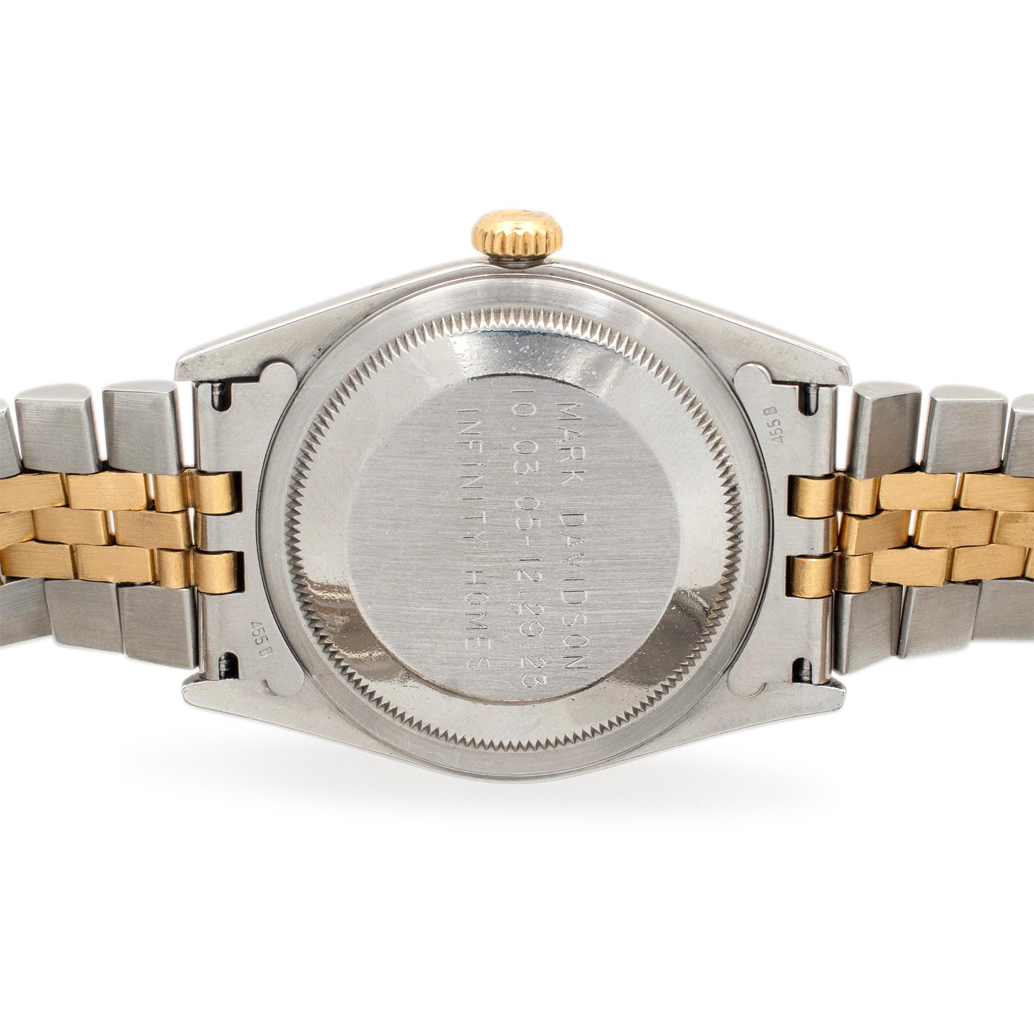 1996 Rolex Datejust 36MM 16233 Roman Dial Jubilee Yellow Gold Steel Watch 1