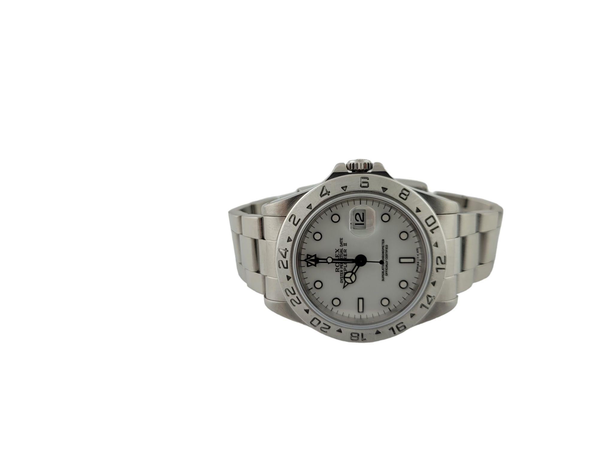 1996 Rolex Explorer II Men's Watch White Dial Automatic 16570 For Sale 1