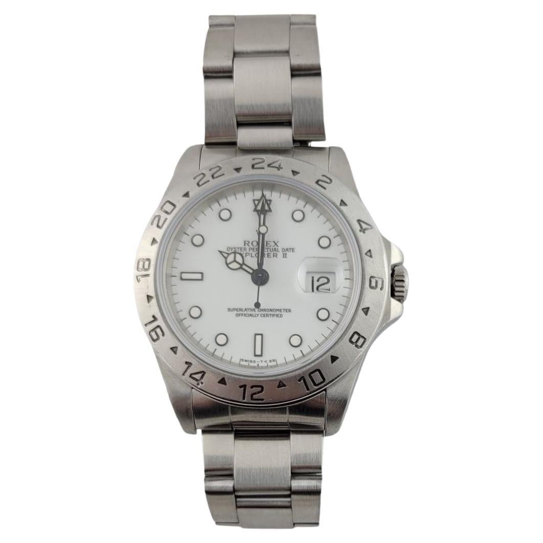 1996 Rolex Explorer II Men's Watch White Dial Automatic 16570 For Sale