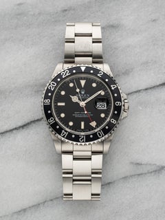 1996 Rolex GMT-Master 16700 Steel Auto Black Bezel 40mm