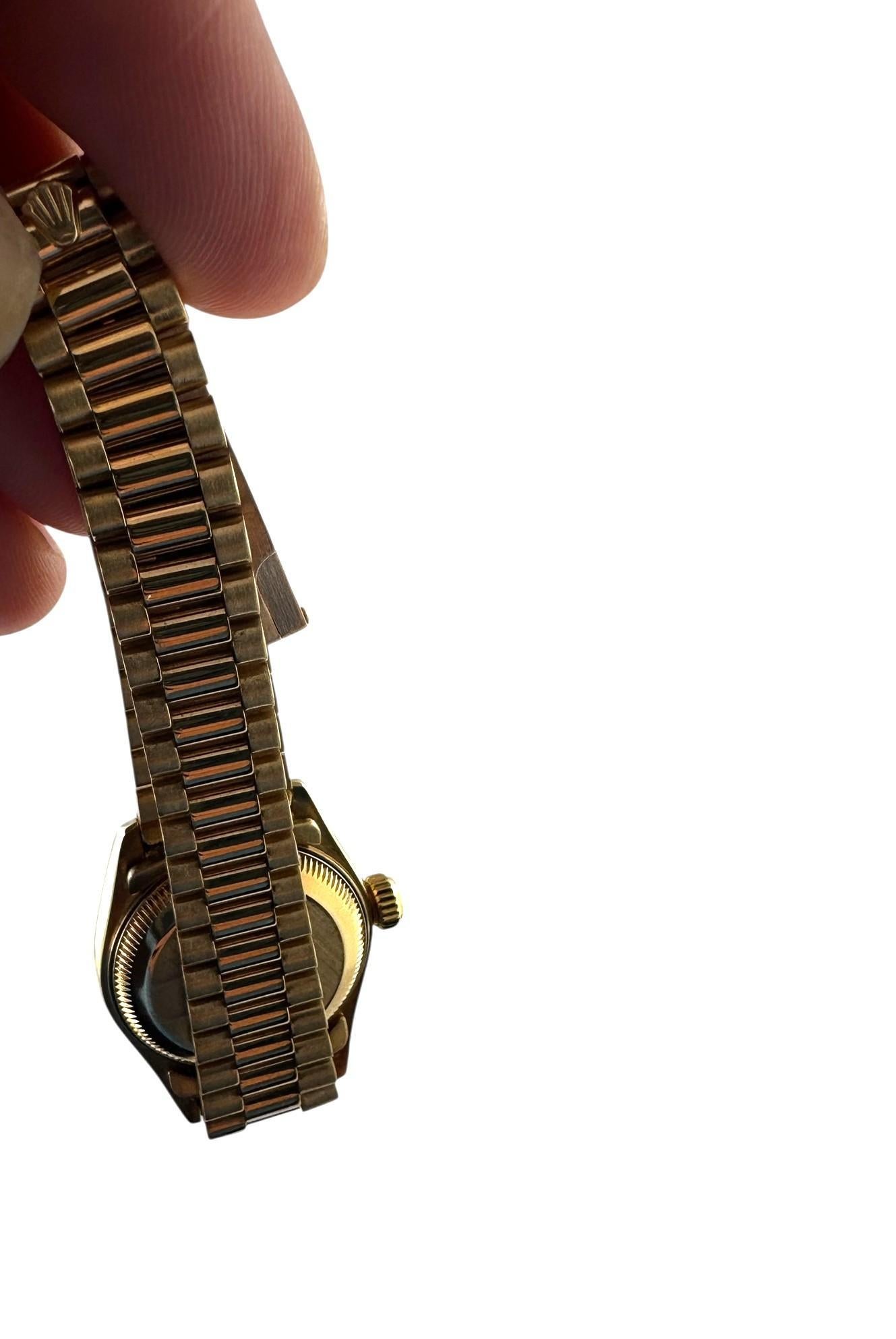 1996 Rolex Ladies 18K Yellow Gold Datejust Presidential Watch 69178 #21792 5