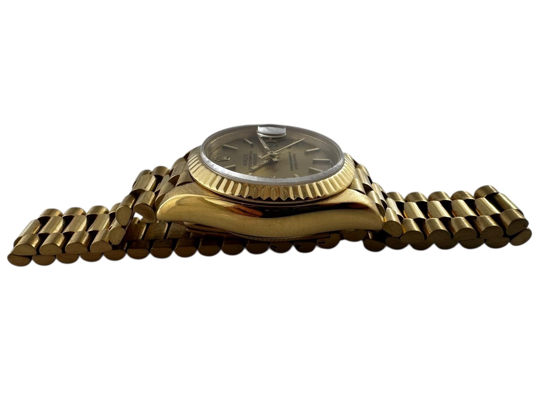 1996 Rolex Ladies 18K Yellow Gold Datejust Presidential Watch 69178 #21792 8