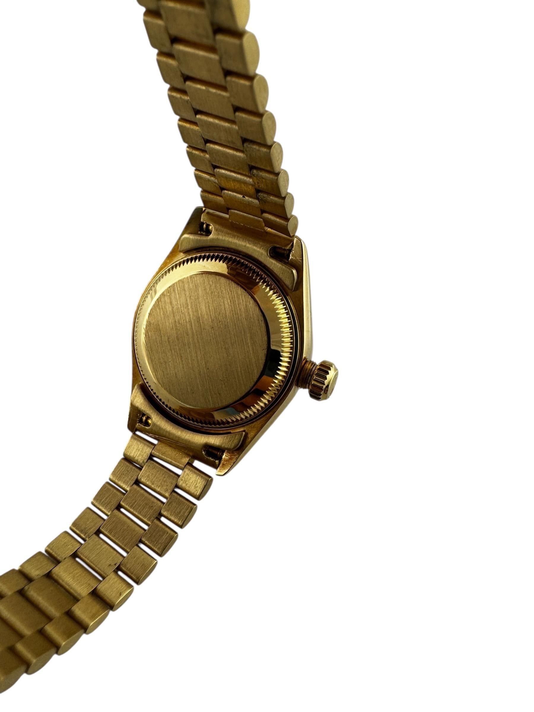 Women's 1996 Rolex Ladies 18K Yellow Gold Datejust Presidential Watch 69178 #21792
