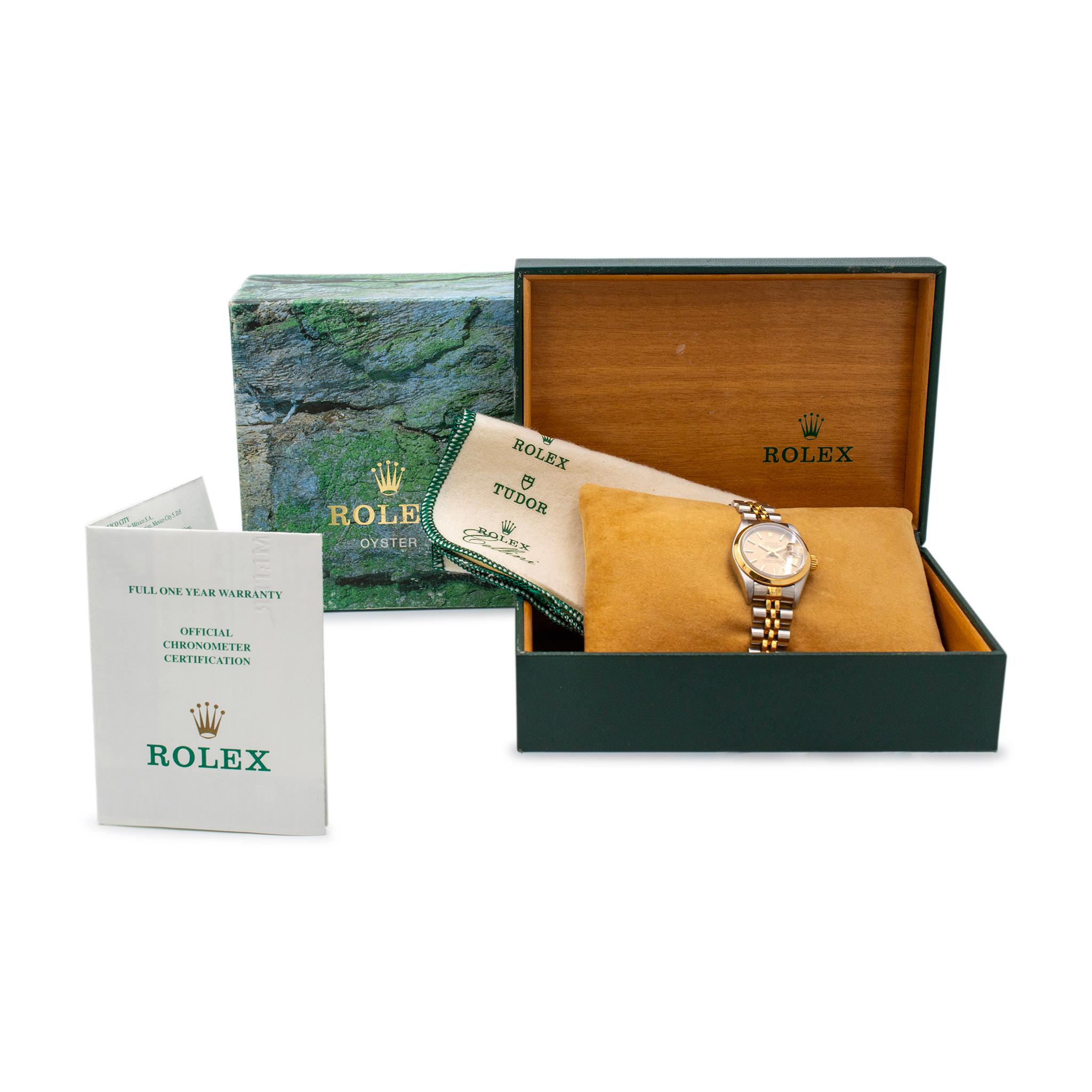 1996 Rolex Lady Datejust 26MM 69173 Jubiläum Gelbgold Edelstahl-Uhr 2