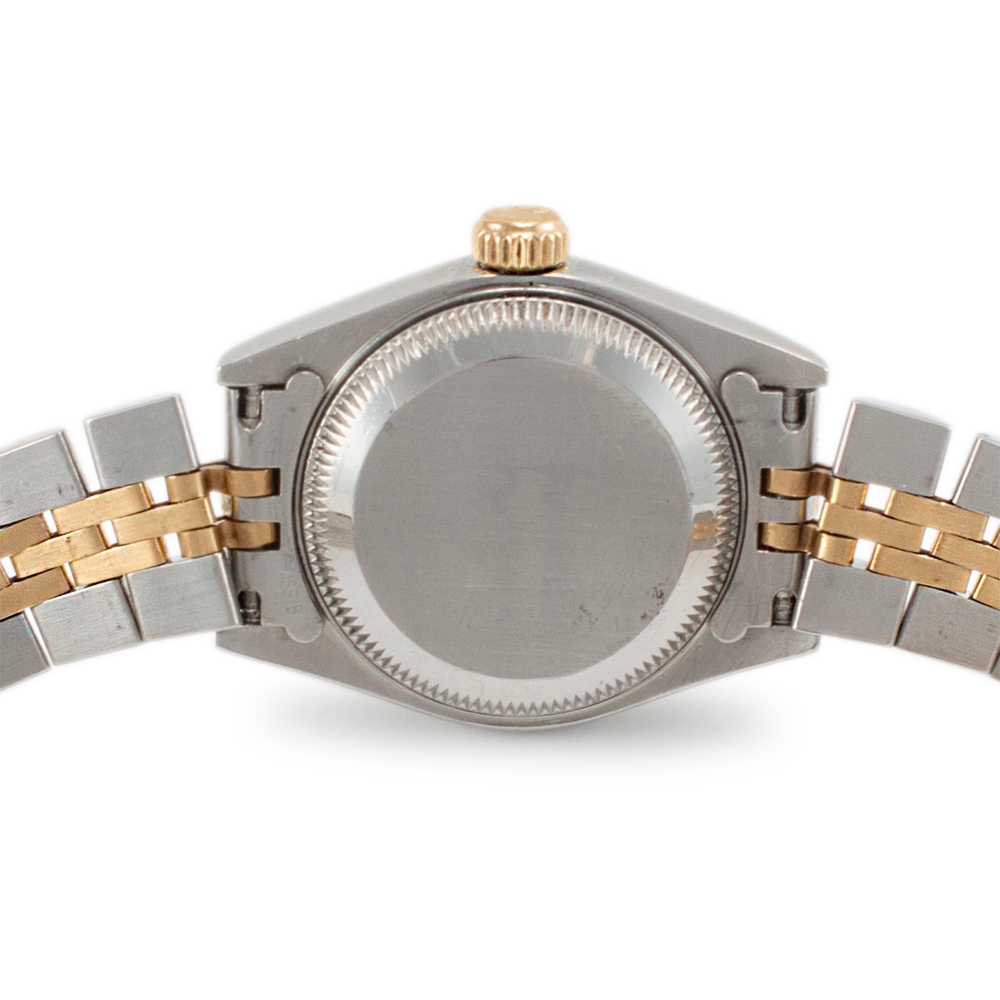 1996 Rolex Lady Datejust 26MM 69173 Weiße römische 18K Gelbgold & Stahluhr 2