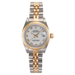 1996 Rolex Lady Datejust 26MM 69173 Bianco Romano Oro Giallo 18K e Steele