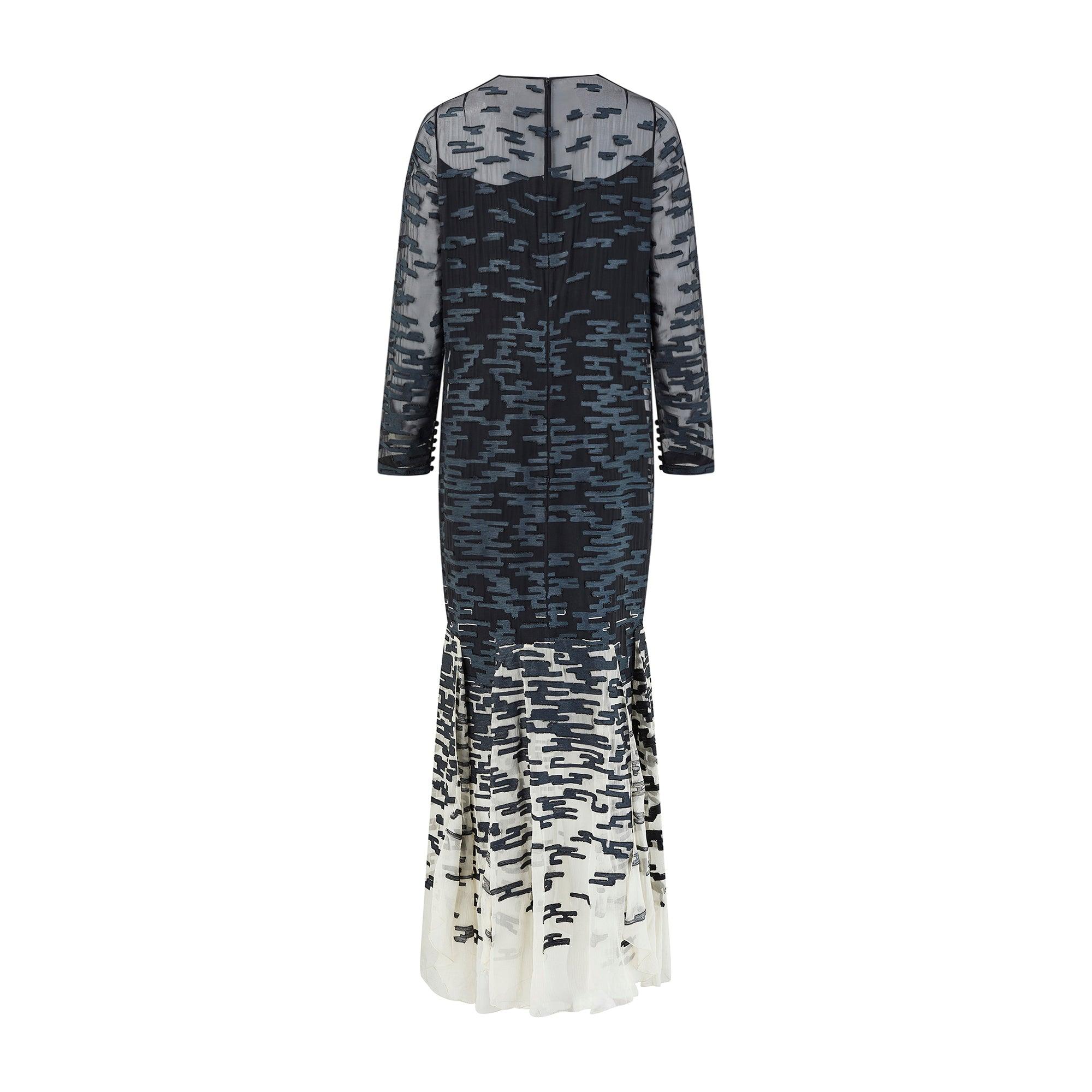 Black 1996 Runway Chanel Haute Couture Monochrome Evening Gown For Sale