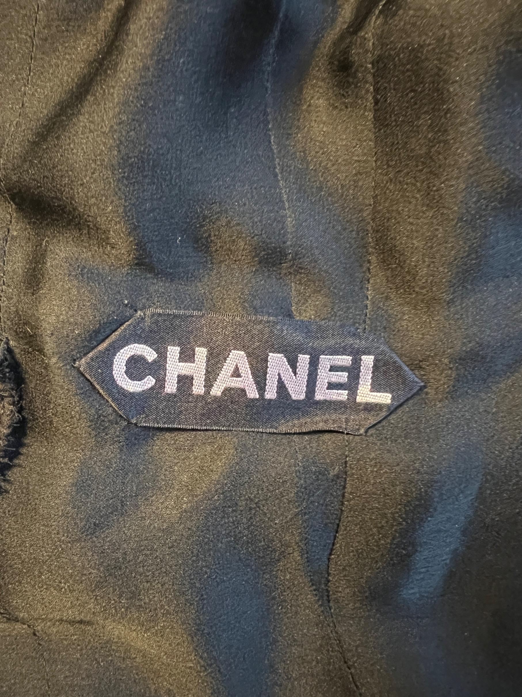 1996 Runway Chanel Haute Couture Monochrome Evening Gown For Sale 2