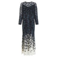 1996 Runway Chanel Haute Couture Monochrome Evening Gown