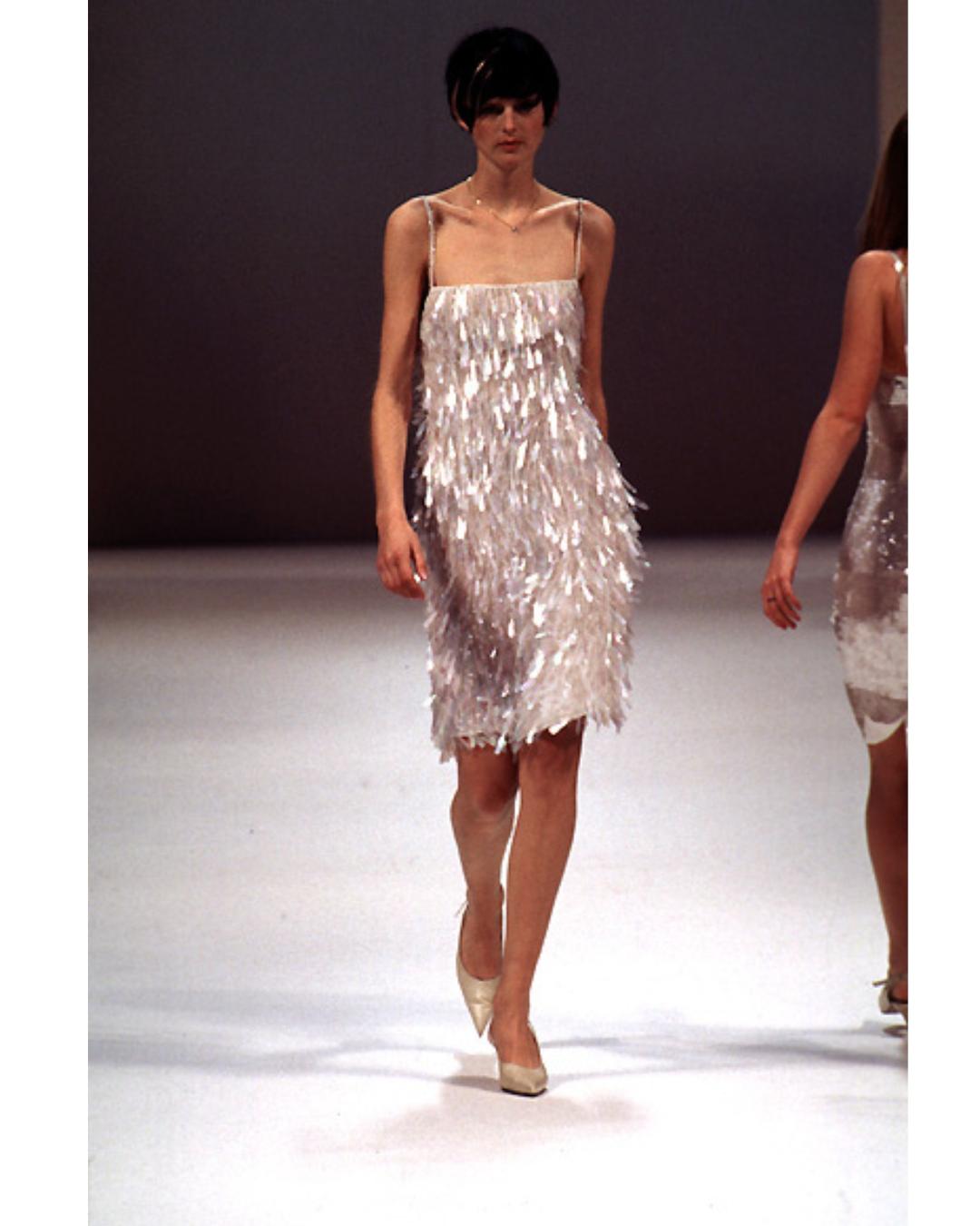 1996 Runway Katharine Hamnett Iridescent Paillette Beaded Dress 2