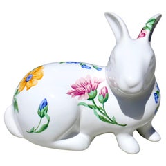 1996 Sintra Designed by Tiffany & Co Porcelain Spring Flowers Rabbit Figurine