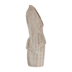 1996 Thierry Mugler Runway Brown Prince of Wales Check 3-Piece Suit