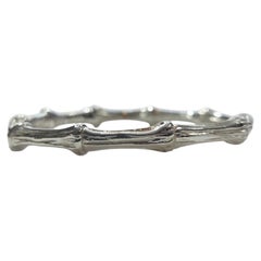 1996 Tiffany & Co. Sterling Silver Bamboo Bangle Bracelet #25228