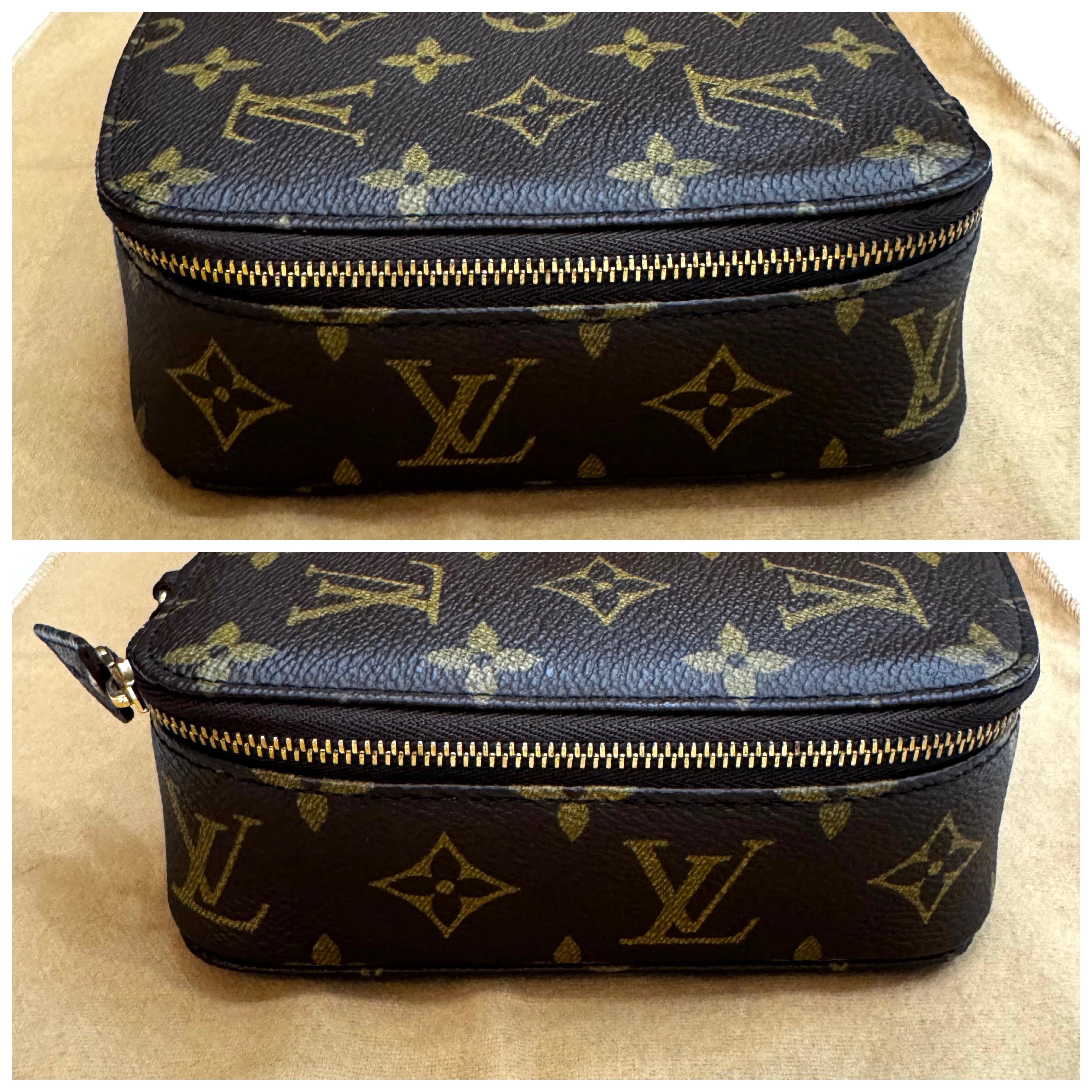 1990s Vintage LOUIS VUITTON Monogram Canvas Jewelry Case 1