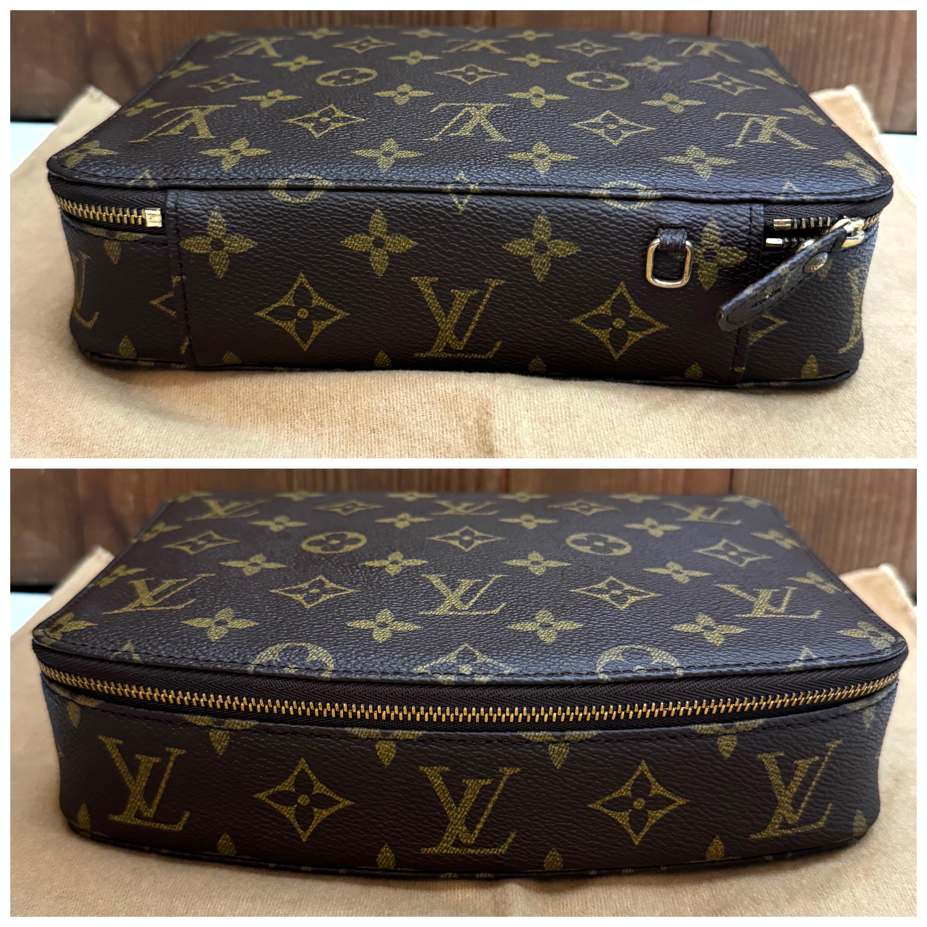 1990s Vintage LOUIS VUITTON Monogram Canvas Jewelry Case 2