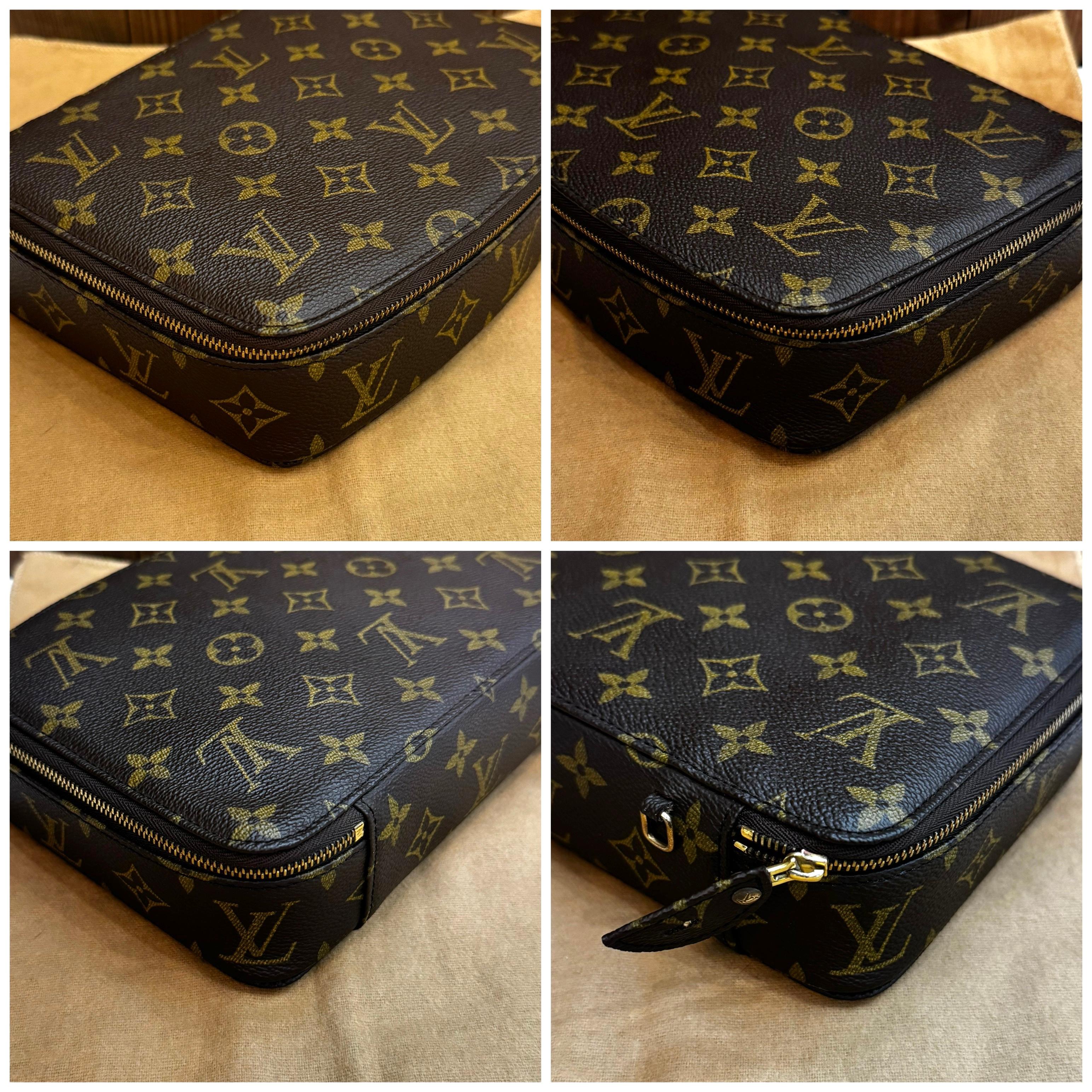 1990s Vintage LOUIS VUITTON Monogram Canvas Jewelry Case 3