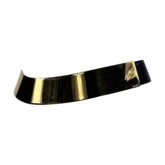 1996 Vintage Tom Ford for Gucci Black Leather Belt with Gold Metal Detail