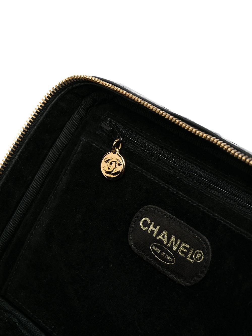 1996s Chanel Black Patent Timeless Vanity Bag 1
