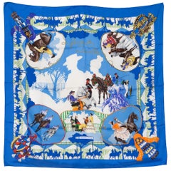  1996s Hermes La Feria de Seville by Hubert de Watrigant Silk Scarf