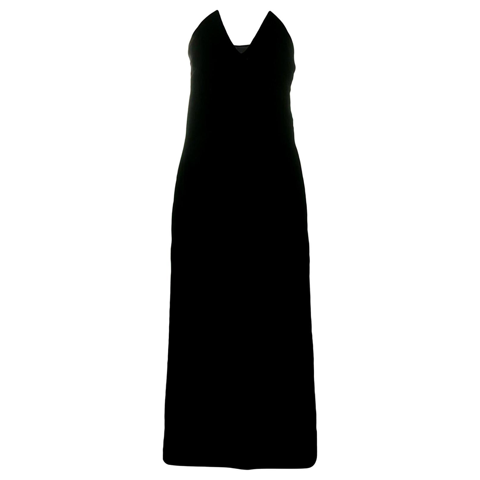  1996s Iconic Yves Saint Laurent Black Velvet Dress Shoot by Helmut Newton 