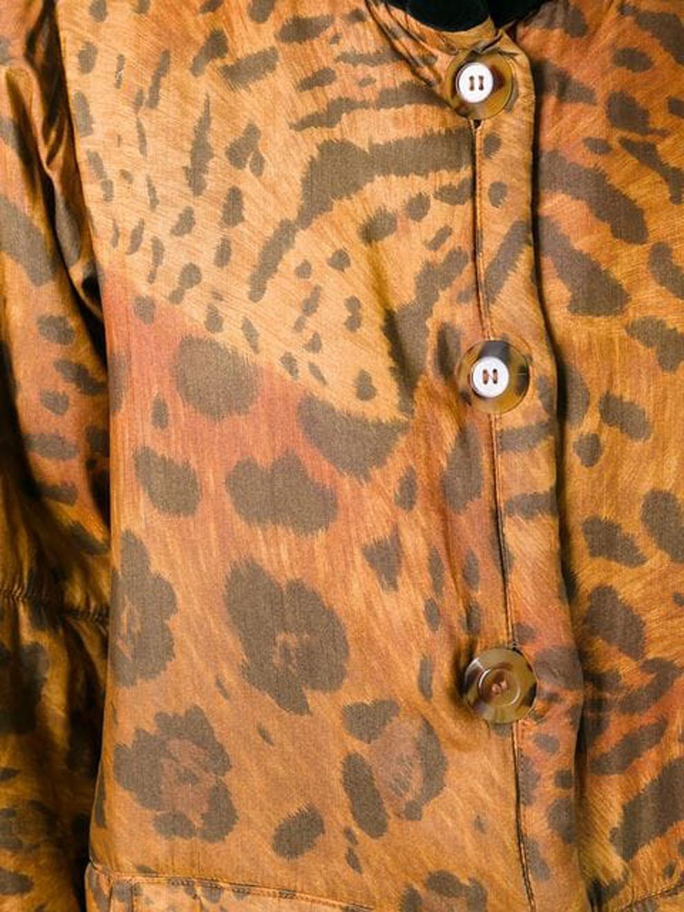 Women's 1996s Yves Saint Laurent Catwalk Animal Print Silk Coat