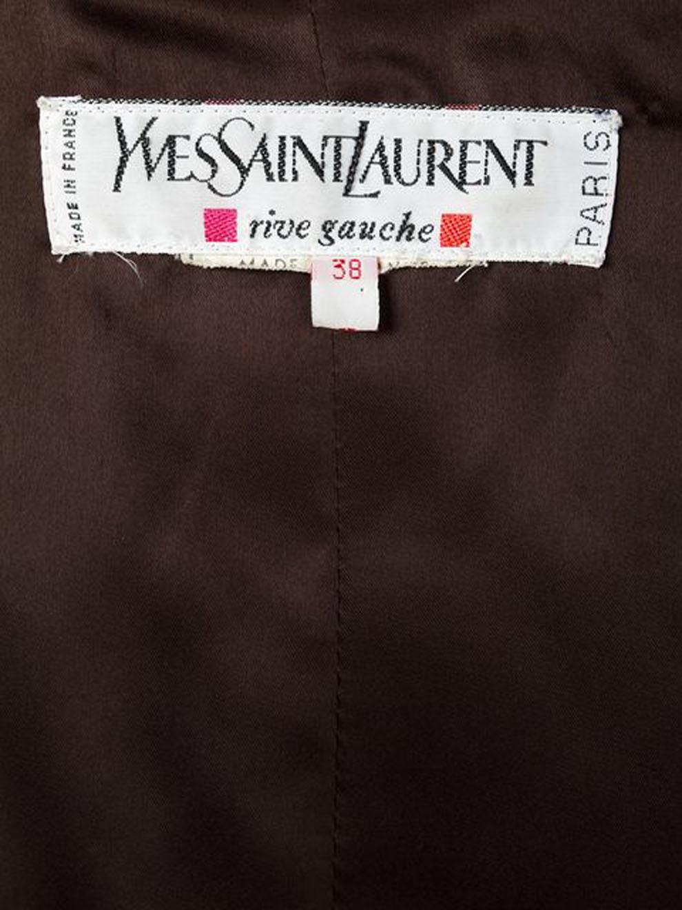 1996s Yves Saint Laurent Catwalk Animal Print Silk Coat 1