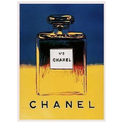 1997 Andy Warhol - Chanel Blaues Original-Vintage-Poster
