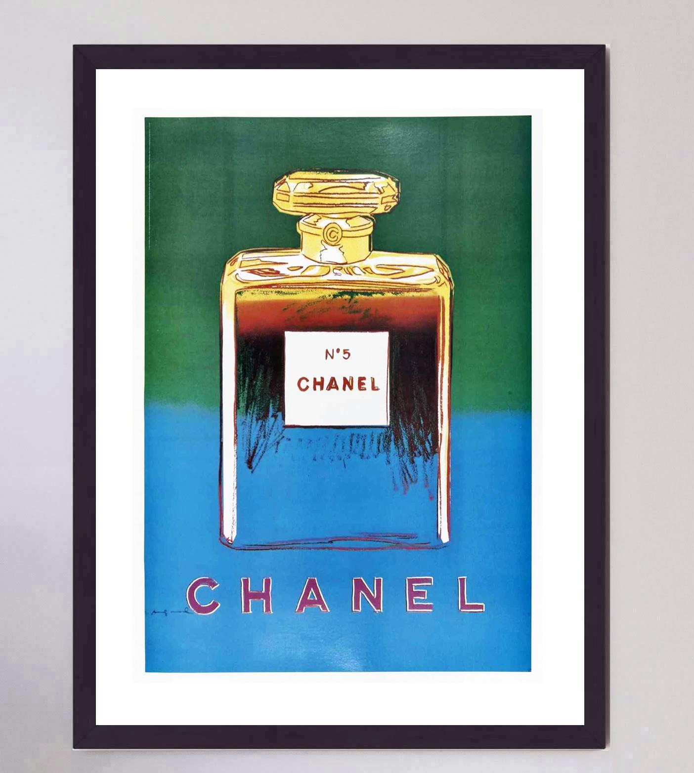 1997 Andy Warhol - Chanel Green Original Vintage Poster In Good Condition For Sale In Winchester, GB