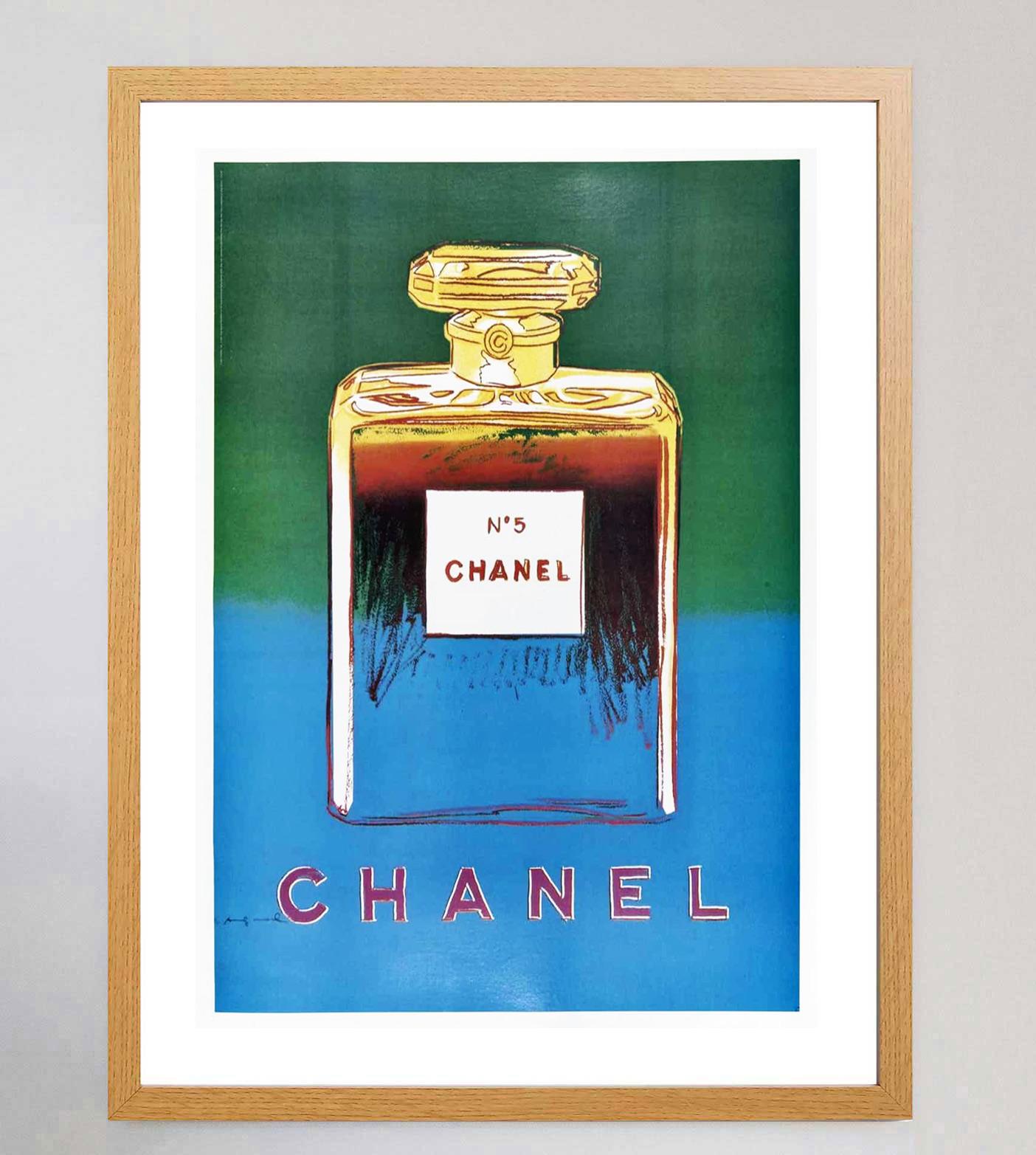 1997 Andy Warhol - Chanel Verde Póster Vintage Original Lino en venta