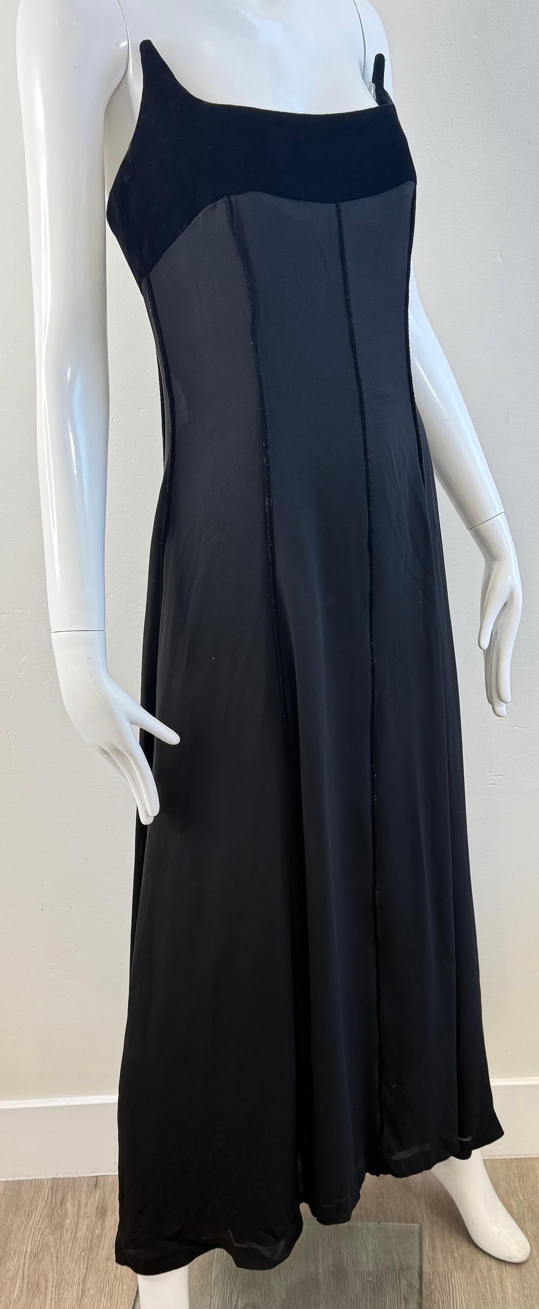 1997 Balenciaga Sz 0 Black Slip Dress Vintage Thimister Final Runway Collection en venta 5